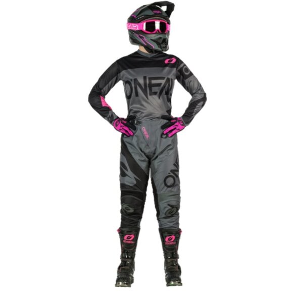 SET Women’s O'NEAL Element Motocross Dirtbike Jersey Top L Pants 9 / 10 Pink - Picture 2 of 15